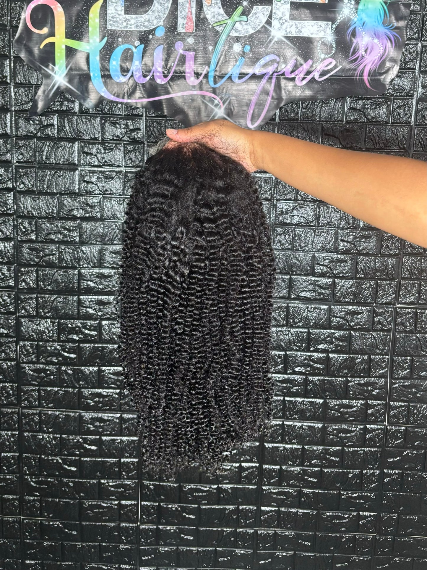 1B HD Kinky Curly Lace Closure