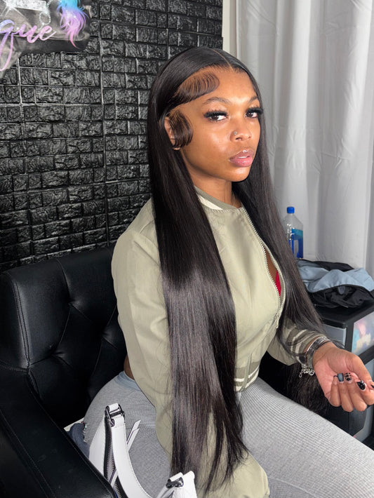 1B HD Lace Frontal Straight Wig