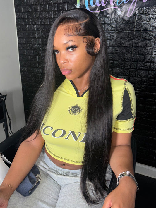 1B HD Lace Closure Straight Wig