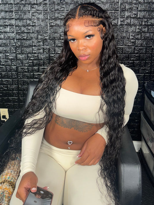 1B HD Lace Closure Loose Deep Wave Wig