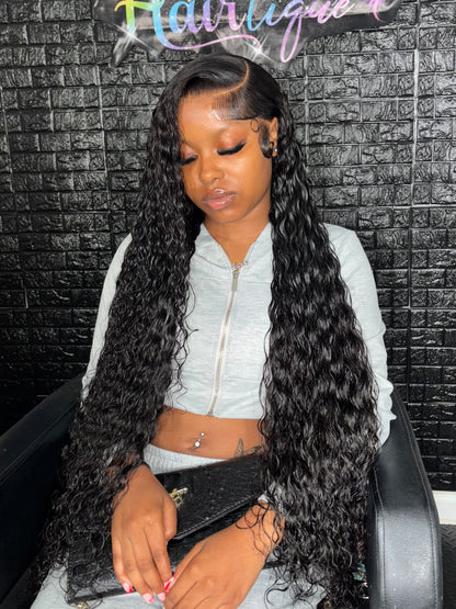 1B HD Lace Closure Water Wave Wig