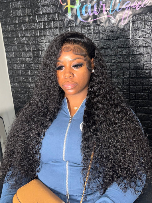 1B HD Lace Frontal Exotic Curly Wig