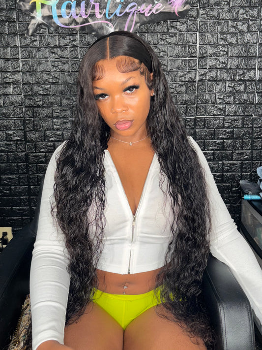 1B HD Lace Closure Loose Deep Wave Wig