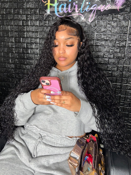 1B HD Lace Closure Deep Wave Wig