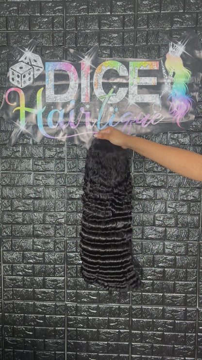 1B HD Lace Closure Deep Wave Wig