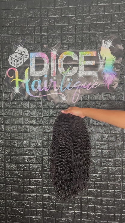 1B HD Lace Closure Kinky Curly Wig