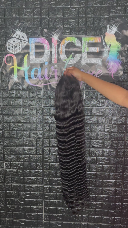 1B HD Lace Closure Loose Deep Wave Wig