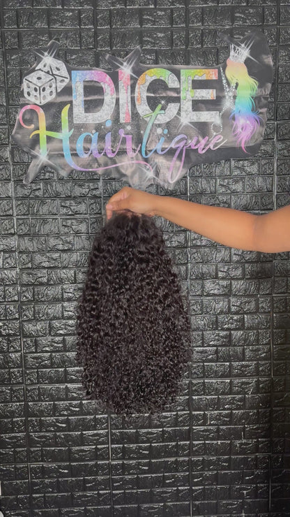 1B HD Lace Frontal Exotic Curly Wig